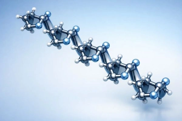 Polyproline helix structure showing proline residue rings