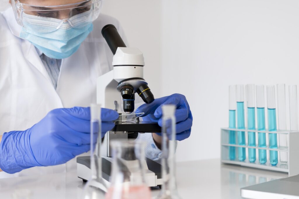 Scientist working in laboratory