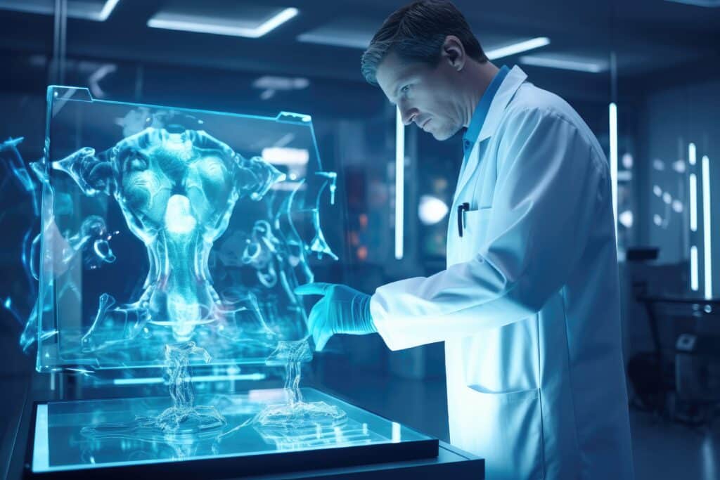 Scientist working in laboratory