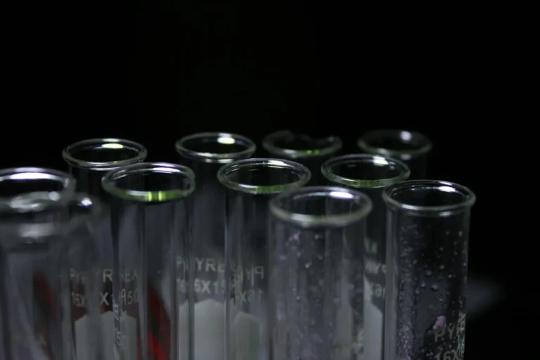 Test tubes used during the GLP1-T peptides experiment